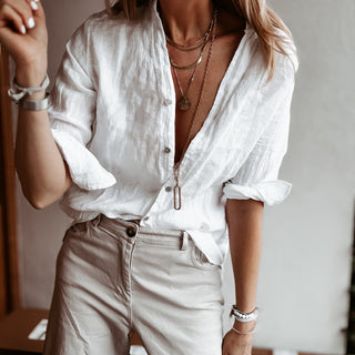 Madison linen white blouse *NEW*
