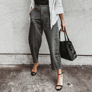 Slouchy Charcoal jogger jeans with pockets