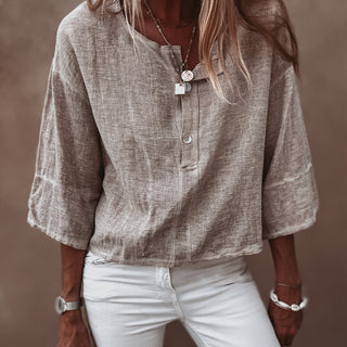 Loli BEIGE linen blouse *NEW*