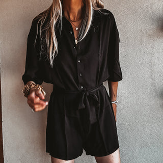 Pia black playsuit *NEW*