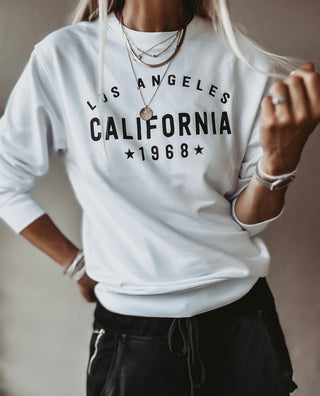 California Los Angeles WHITE/BLACK sweatshirt *NEW*