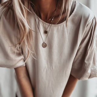 Grafton beige satin blouse *NEW*