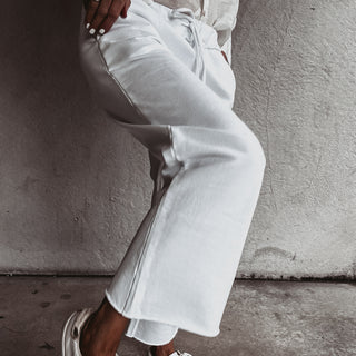 White WINNIE joggers *NEW*