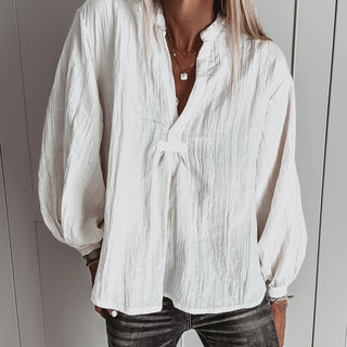 Pingus cream relaxed satin crepe blouse