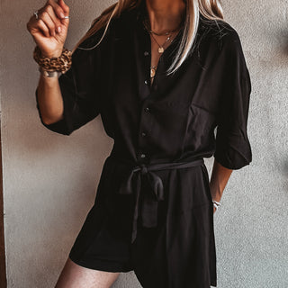 Pia black playsuit *NEW*