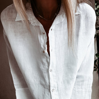 Lagos linen white blouse