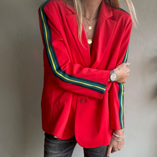 Red stripe boyfriend blazer *NEW*