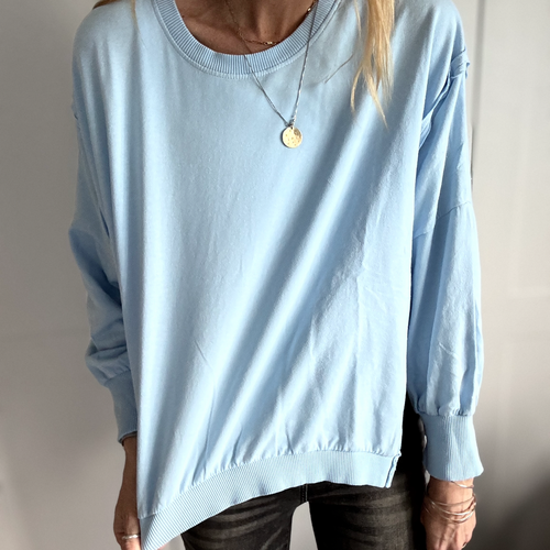 POWDER BLUE Perugia super slouchy sweatshirt *NEW*