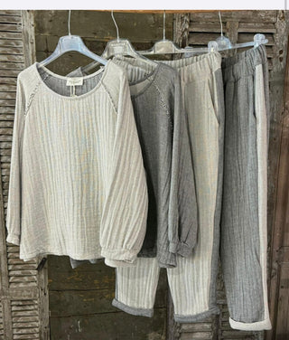 Cannes LIGHT GREY relaxed top *NEW*