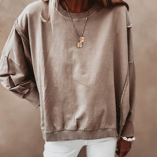 Taupe Perugia super slouchy sweatshirt *NEW*