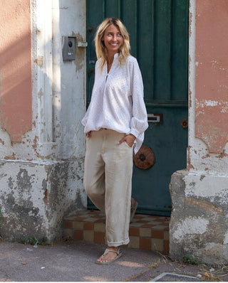 Beige Glacia LINEN pants  *NEW*