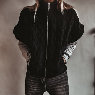 Black Charlston quilted bomber *NEW*