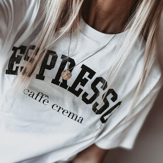 ESPRESSO white tee *boyfriend fit* *NEW*