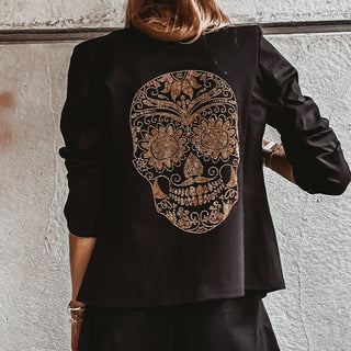 Diamonte skull black blazer