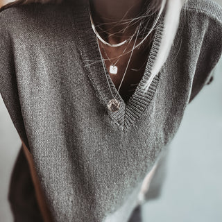 Patia GREY knitted V tank *NEW*