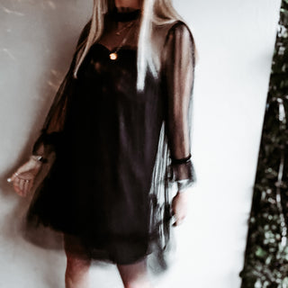 Black babydoll organza dress  *NEW*