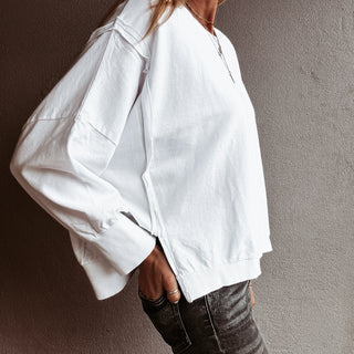 WHITE Perugia super slouchy sweatshirt *NEW*