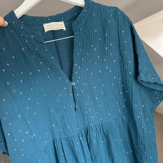 Aldina midnight dress with gold flecks *NEW*