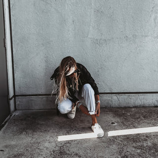 COLLEGE Grey star super slouchy joggers *BACK IN STOCK*