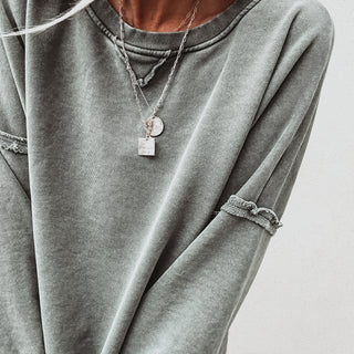 Olive oversized boyfriend sweatshirt *NEW*