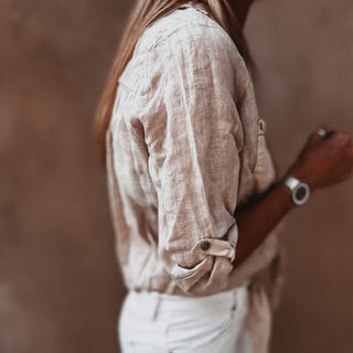 Luli BEIGE tie blouse *NEW*