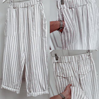 Vega Charcoal Stripe joggers *NEW*
