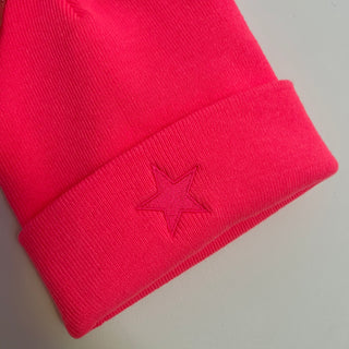 Neon pink STAR beanie *NEW*