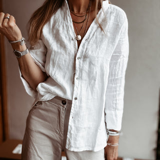 Madison linen white blouse *NEW*