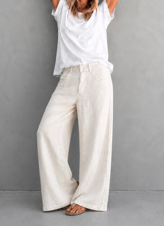 Cream Antares LINEN palazzos  *NEW*