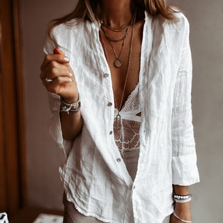 Madison linen white blouse *NEW*
