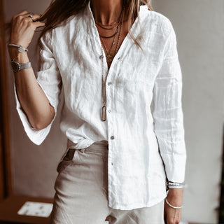 Madison linen white shirt *NEW*