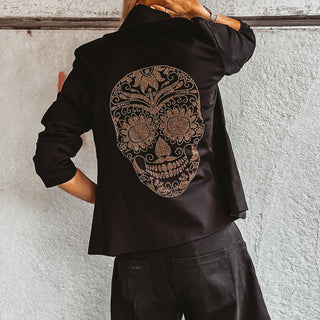 Diamonte skull black blazer