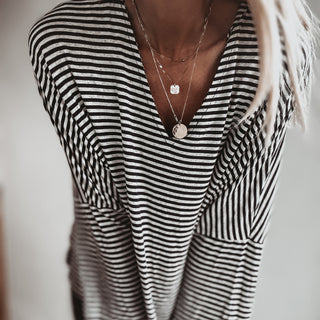 Montage V neck breton striped top *NEW*