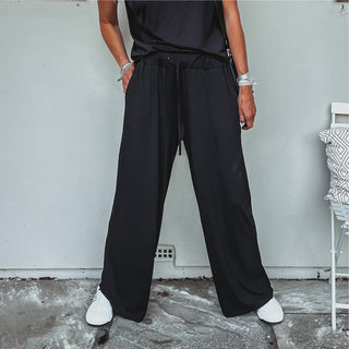 Black jersey palazzo pants *NEW*