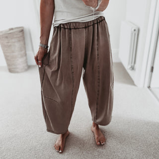 IBIZA TOWN parachute pants CHOCOLATE