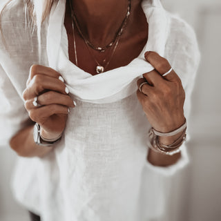 White Lili linen top with cowl neck *NEW*