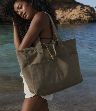 Large khaki cargo beach & shopper bag *NEW*