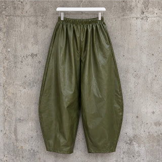 Olive Faux leather barrel joggers *NEW*