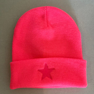 Neon pink STAR beanie *NEW*
