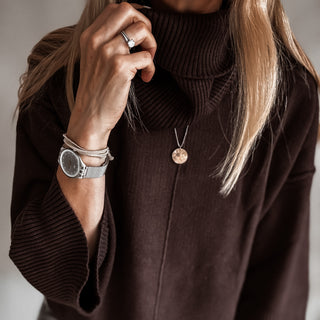Detachable BROWN roll neck jumper *NEW*