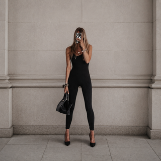 Isla BLACK strappy all in one