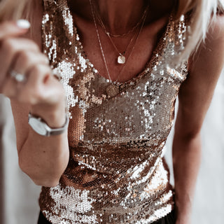 Suzi GOLD sequin top *NEW*