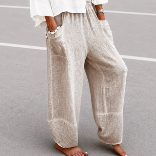 BEIGE Lyra linen joggers *NEW*