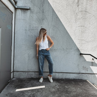 The Leopard BLUE denim joggers *NEW*