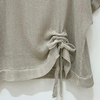 Lilly TAUPE blouse with rouche tie *NEW*
