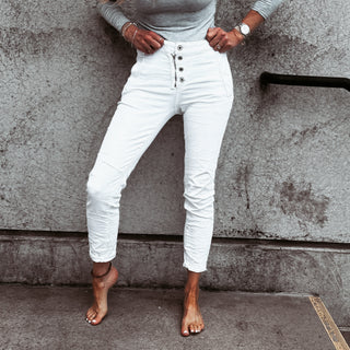 White Milos jean joggers *new*