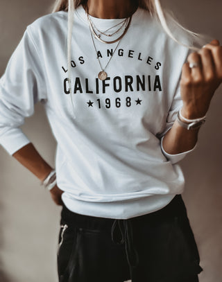 California Los Angeles WHITE/BLACK sweatshirt *NEW*