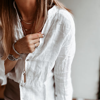 Madison linen white blouse *NEW*