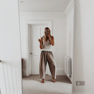 IBIZA TOWN parachute pants CHOCOLATE