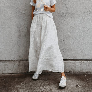 Loire linen CREAM skirt